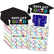 Big Dot of Happiness Hats Off Grad - Graduation Party Money and Gift Card Sleeves - Nifty Gifty Card Holders - Set of 8