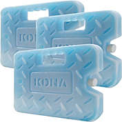 Kona XL 4 lb. Blue Ice Pack for Coolers - Extreme Long Lasting (-5C) Gel, Just Add Water Before First Use - Refreezable, Reusable (3 Pack)