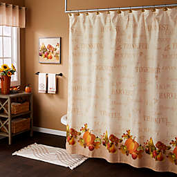 SKL Home Saturday Knight Ltd Harvest Bounty Lightweight Fabric Design And Harvest Themed Shower Curtain - 70x72