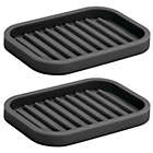 Alternate image 0 for mDesign Silicone Kitchen Sink Storage Tray for Sponge, Scrubber, 2 Pack