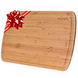 BlauKe Extra Large Bamboo Cutting Board, 18x12 Inch Wood Cutting Board for Meat Cheese Vegetables, Wooden Cutting Boards for Kitchen, Serving Tray