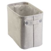 mDesign Cotton Fabric Bathroom Storage Organizer Bin Basket