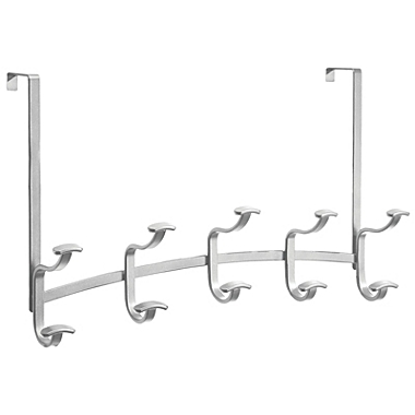mDesign Metal Over Door Storage Organizer Rack, 10 Hooks. View a larger version of this product image.