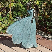 Roman 19.75" Angel with Bird Outdoor Garden Statue