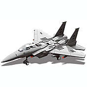 Top Race Interlocking Building F15 Fighter Jet Airplane Model Toy Kit Blocks