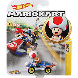 Hot Wheels GBG30 Mario Kart 1 64 Die-Cast Toad with Sneeker Vehicle