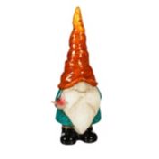 Evergreen 13"H Ceramic Gnome Garden Statuary, Red
