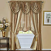 GoodGram Ombre Crushed Satin Sheer Window Curtains & Valances - 50 in. W x 144 in. L Single Scarf, Sandstone