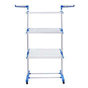 Stock Preferred Laundry Clothes Storage Drying Rack in 67" Blue