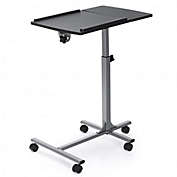 Costway Adjustable Angle Height Rolling Laptop Table