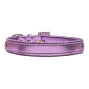 Mirage Pet Products 3/4" (18mm) Metallic Two-Tier Dog Collar, Purple Medium