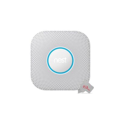 Google Nest Protect Wired Smoke and Carbon Monoxide Alarm White, Second Generation
