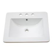 American Imaginations Drop In White Ceramic Top in Enamel Glaze Finish