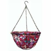 Gardener's Select 141223 Hanging Basket with Fabric Coco Liner, Red/Purple, 12
