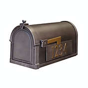 Special Lite Products SCB-1015-MP-SW Berkshire Curbside Mailbox with Side Numbers - Swedish Silver