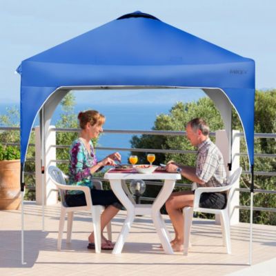 Blue 8'x8' Pop Up Canopy Party Tent Outdoor Patio Shelter Wedding Gazebo 