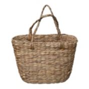 D-Art collection Handmade Wicker Tote Bag with Stapes