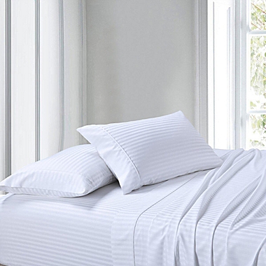 Egyptian Linens - 100% Egyptian Cotton Sheet Set - Striped 300 Thread Count. View a larger version of this product image.