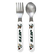 BabyFanatic Fork And Spoon Pack - NFL New York Jets - Officially Licensed Toddler & Baby Safe Set