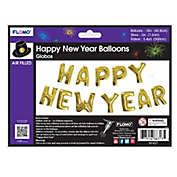 Happy New Year Balloons Gold 16 Inches Long