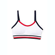 Tommy Hilfiger Girl&#39;s Bralettes Embossed Flag Seamless Sports Bra White Size 8-10