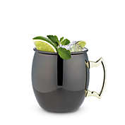 TRUE Black Moscow Mule Mug with Gold Handle, 2 Pack,