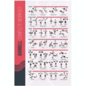 PosterMate FitMate Barbell Workout Exercise Poster - Workout Routine with Free Weights, Home Gym Decor, Room Guide (16.5 x 25 Inch) - PosterMate