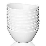 Stock Preferred Porcelain Serving Salad Bowls Set (8-Pcs) White