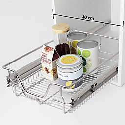 vidaXL Pull-Out Wire Baskets 2 pcs Silver 15.7