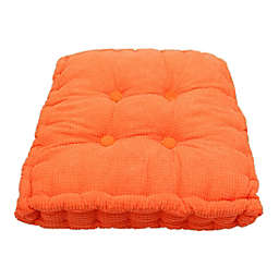 PiccoCasa Patio Corduroy Anti-Slip Seat Chair Cushion Pad, Orange