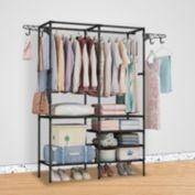 Kitcheniva Heavy Duty Wardrobe Garment Hanger Stand Closet Organizer Storage