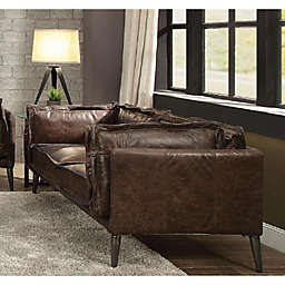 Yeah Depot Porchester Loveseat in Distress Chocolate Top Grain Leather