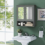 Slickblue Bathroom Wall Mount Mirror Cabinet Organizer-Gray