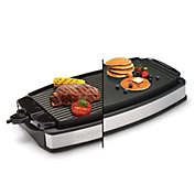 Wolfgang Puck XL Reversible Grill Griddle, Oversized Removable Cooking Plate, Nonstick Coating, Dishwasher Safe, Heats Up to 400&deg;F, Stay Cool Handles