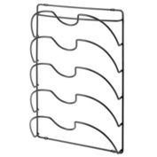 mDesign Metal Pot/Pan Lid Storage Rack, Mount on Cabinet Door/Wall