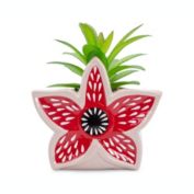 Stranger Things Demogorgon 3-Inch Ceramic Mini Planter with Artificial Succulent   Small Flower Pot, Faux Indoor Plants For Desk Shelf, Home Decor Trinket Tray   Horror Movie Gifts and Collectibles