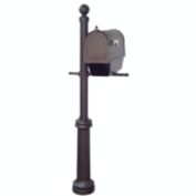 Special Lite Products Berkshire Curbside Mailbox with Newspaper Tube and Fresno Mailbox Post