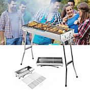Kitcheniva Stainless Steel BBQ Grill Portable Folding Grill Stove Home