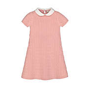 Hope & Henry Girls&#39; Short Sleeve Cable Dress with Collar (Rose Cable, 2T)