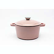 BergHOFF Neo 3 Qt Cast Iron Round Covered Dutch Oven, Pink