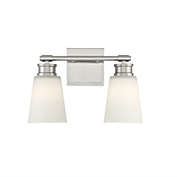 2-Light Bathroom Vanity Light in Brushed Nickel by Meridian Lighting M80054BN