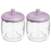 mDesign Glass Vanity Storage Organizer Apothecary Jar, 2 Pack