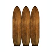 Screen Gems Contemporary Double Sided 3 Panel Kahuna Surfboard Screen Room Divider
