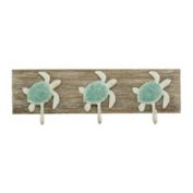 Cheungs Coralia Decorative Wall Mounted Sea Turtle Coat Hanger - 3 Hooks