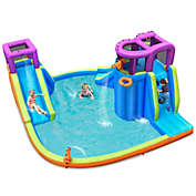 Slickblue 6-in-1 Inflatable Dual Water Slide Bounce House Without Blower