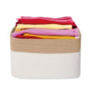 Infinity Merch Large Storage Basket 15"x10 " White/Brown