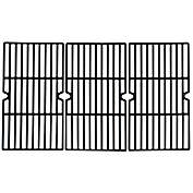 Outdoor Living and Style 3pc Matte Cast Iron Cooking Grid for Backyard Grill, Kenmore Gas Grills 27.75"
