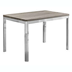 Contemporary Home Living 47.5" Silver and Brown Contemporary Rectangular Dining Table