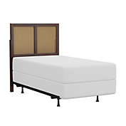 Hillsdale Furniture Serena Wood and Cane Panel Twin Headboard with Frame, Chocolate