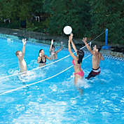 Swim Central 12ft In-Ground Swimming Pool Volleyball Game with Weighted Net Supports